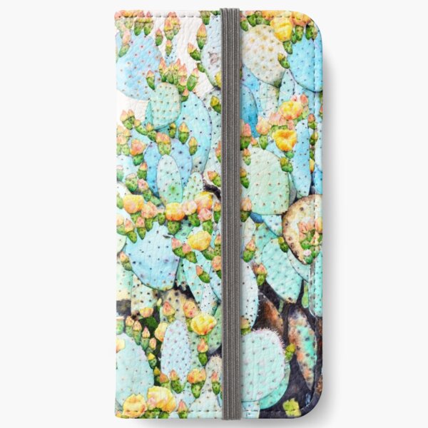 Watercolor Prickly Pear iPhone Wallet