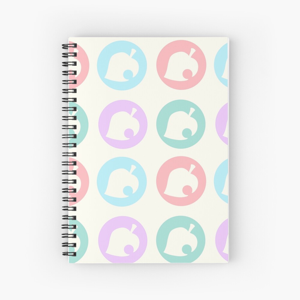 Pastel Leaves Spiral Notebook