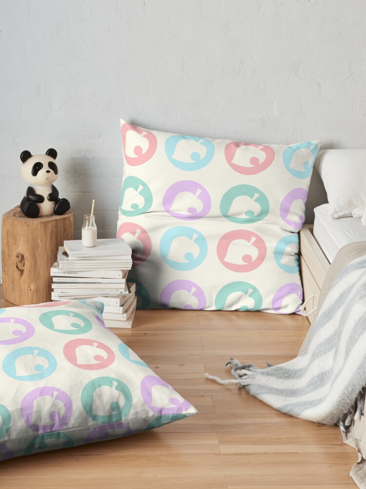 Alternate view of Pastel Leaves Floor Pillow