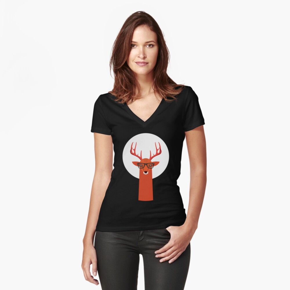Item preview, Fitted V-Neck T-Shirt designed and sold by volkandalyan.