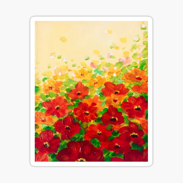 Field of Poppies Sticker