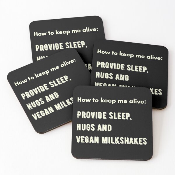 Item preview, Sleep, Hugs and Vegan Milkshakes designed and sold by WhimsicaliTee.