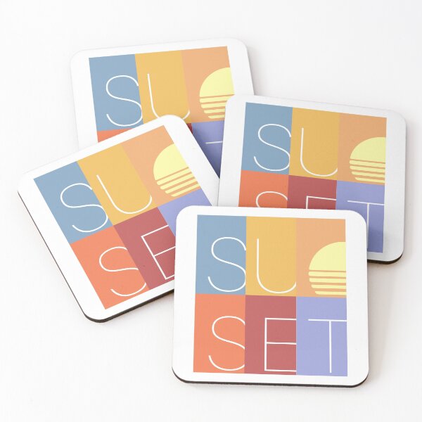 Item preview, SUNSET Text With Pantone Colour Panels designed and sold by THNKDESIGN.