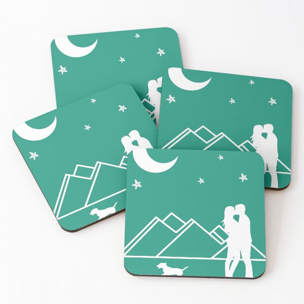 Item preview, Love scene romantic couple under stars and moon designed and sold by Adri Graterol.