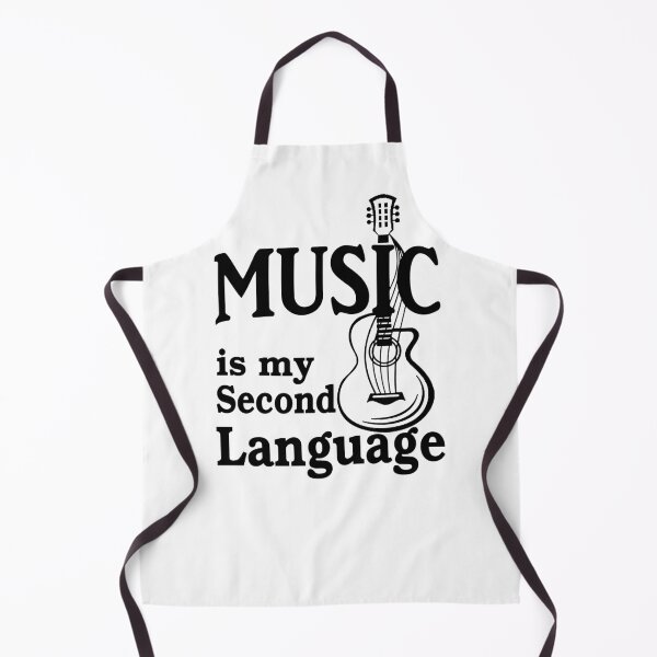 Item preview, music is my second language with guitar designed and sold by headpossum.