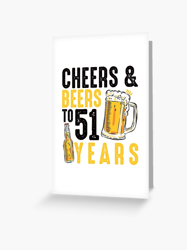 43rd Birthday Gifts Drinking Shirt for Men or Women - Cheers and Beers Art  Print by OrangePieces