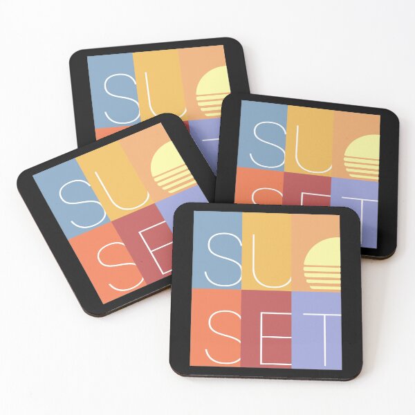 Item preview, SUNSET Text With Pantone Colour Panels (On Black) designed and sold by THNKDESIGN.