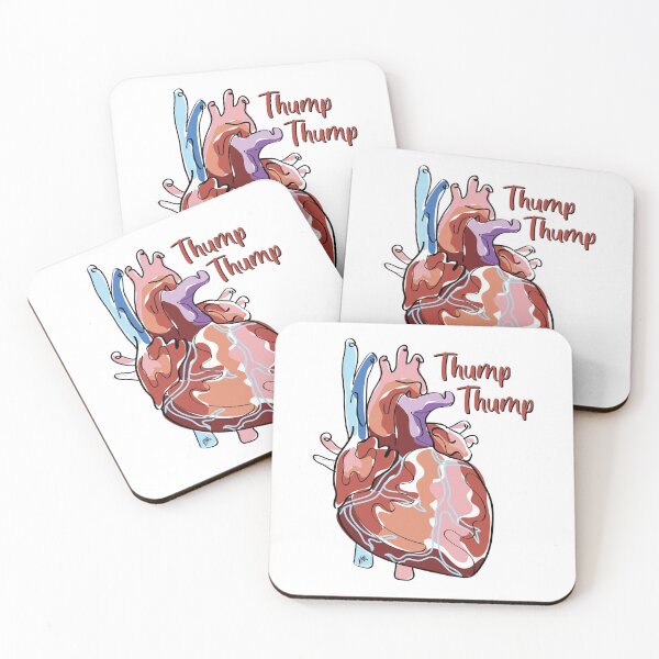 Item preview, Thump Thump | Abstract Heart | Fun Anatomy designed and sold by Karli Mogen.