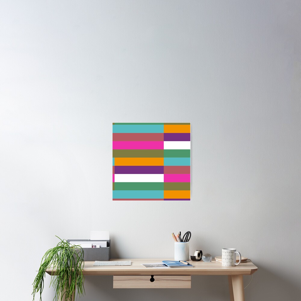 Colour Hue Block Stripes Poster
