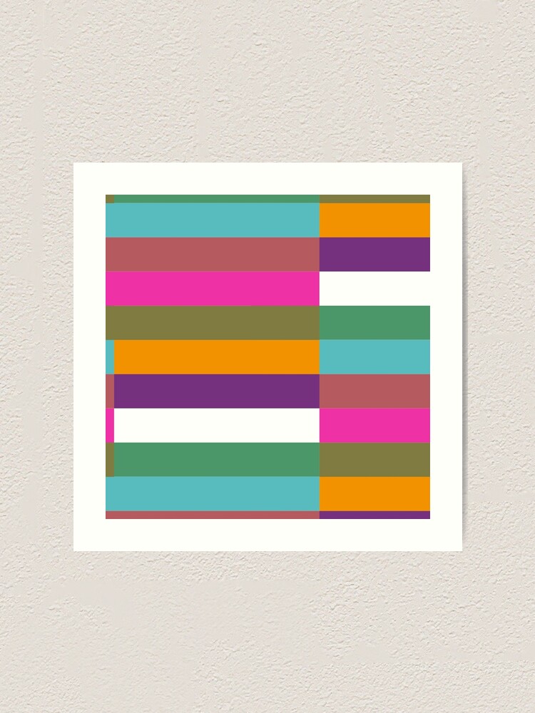 Alternate view of Colour Hue Block Stripes Art Print