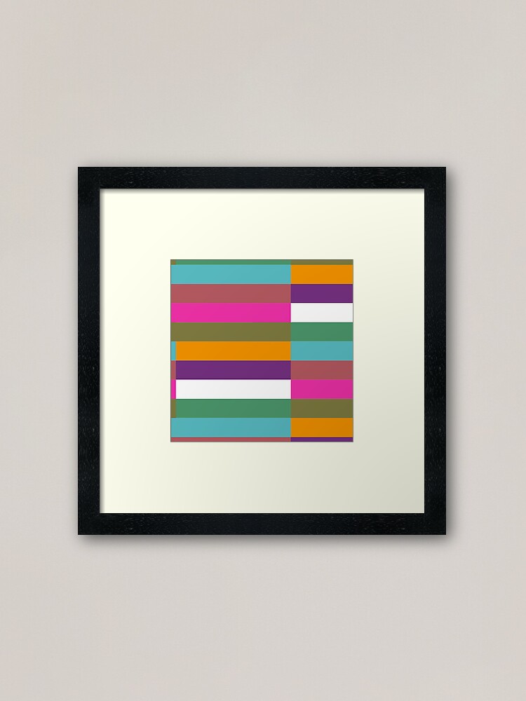 Alternate view of Colour Hue Block Stripes Framed Art Print