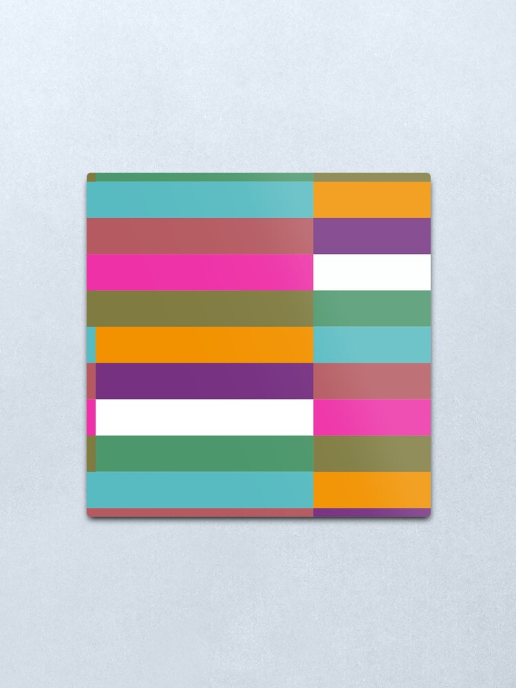Alternate view of Colour Hue Block Stripes Metal Print