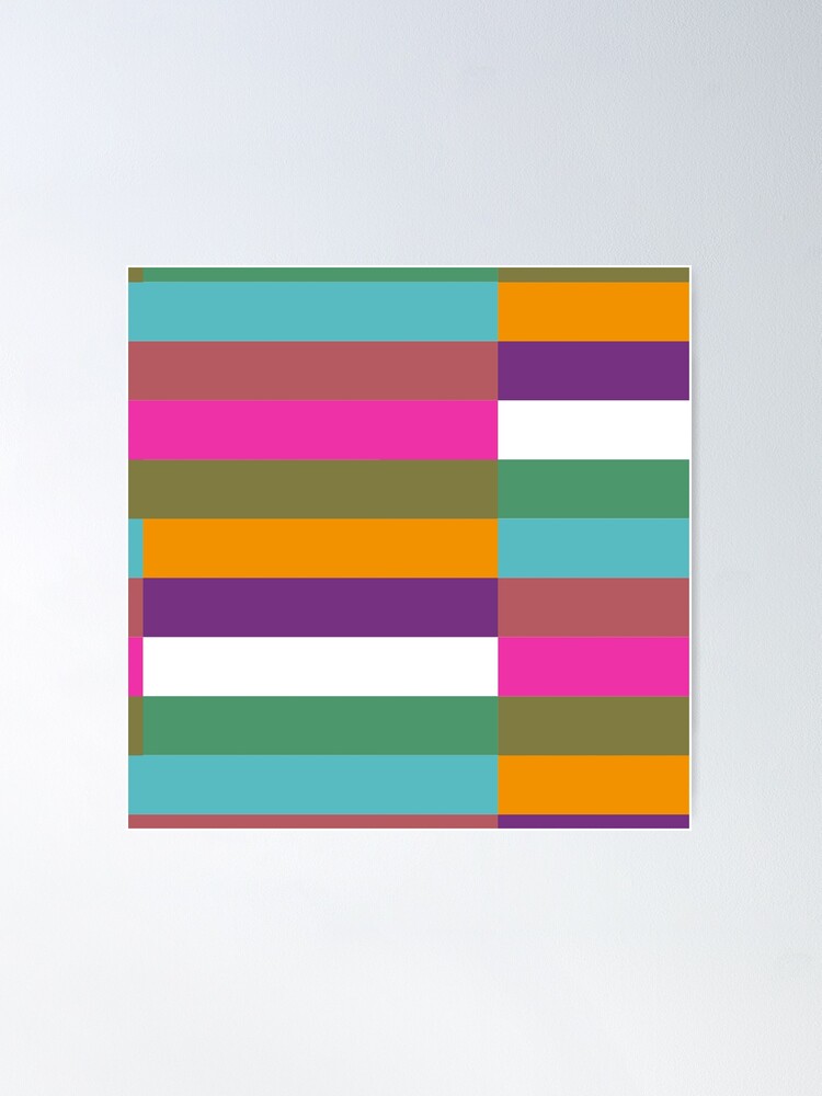 Alternate view of Colour Hue Block Stripes Poster