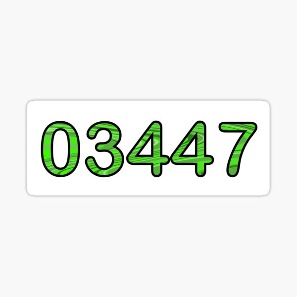 Green 03447 Sticker