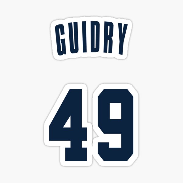 Ron Guidry #49 Jersey Number Sticker for Sale by StickBall