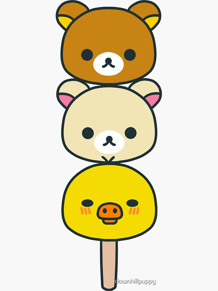 "rilakkuma dango" Sticker for Sale by downhillpuppy Redbubble