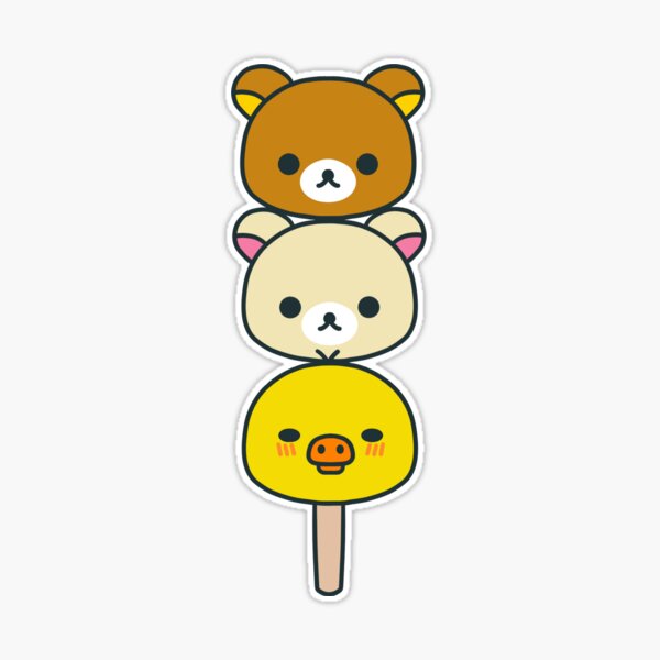 Rilakkuma Bubble Stickers Blue Dango