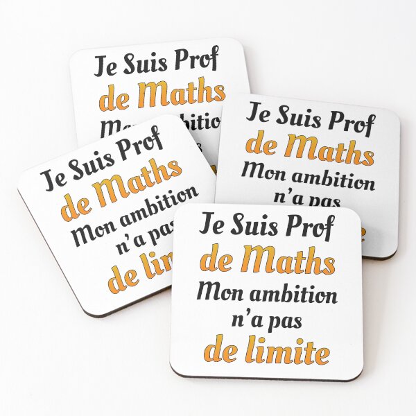 Item preview, Je Suis Prof de Maths mon ambition n'a pas de limite: cadeau à offrir à votre prof de Maths designed and sold by thegiftedadult.