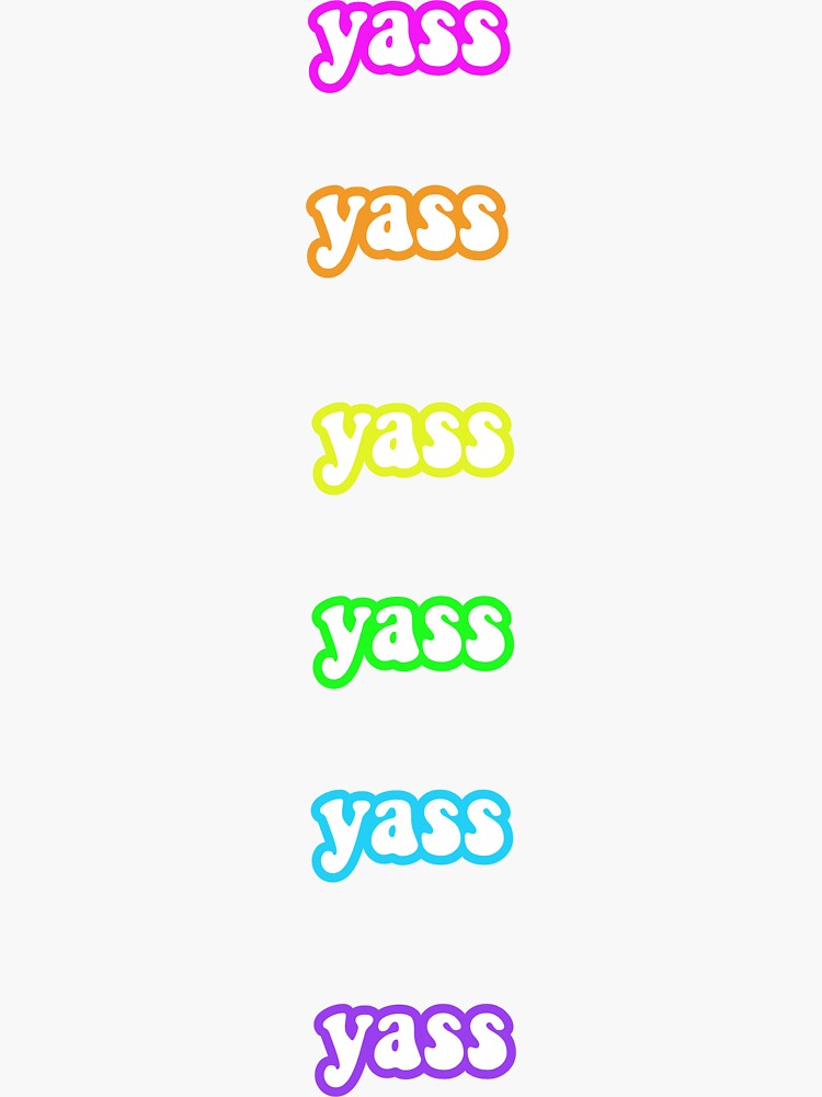 Yass Rainbow Sticker Set Sticker For Sale By Sabinesstickers Redbubble