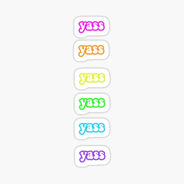 Yass Rainbow Sticker Set Sticker For Sale By Sabinesstickers Redbubble