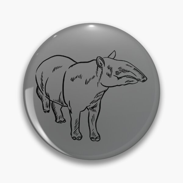 Artikelvorschau, Tapir zoo animals colorable entworfen und verkauft von Designwebjae.