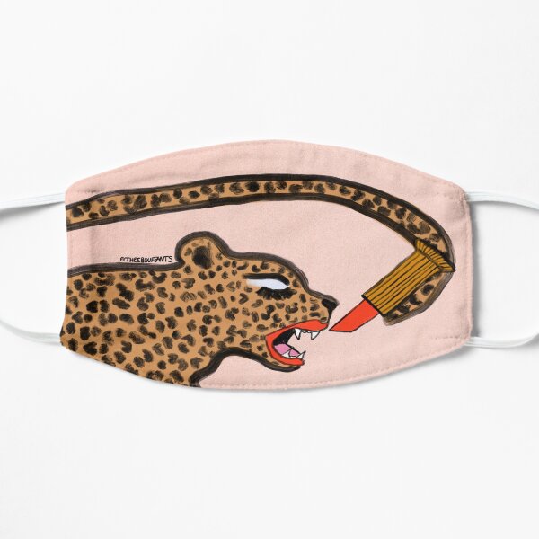 Putting On Lipstick Flat Mask