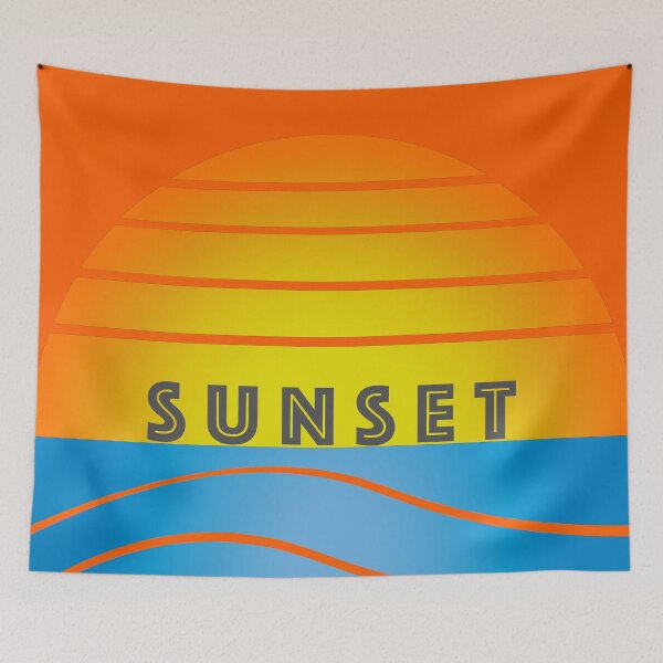 Item preview, Ocean Sunset Orange bkgrd designed and sold by Orchyd.