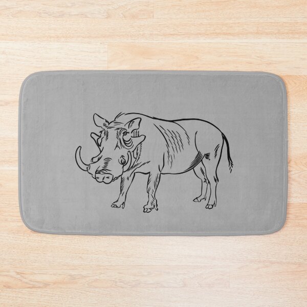 Item preview, warthog zoo animals coloring line art designed and sold by Designwebjae.
