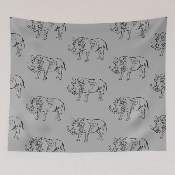 Item preview, warthog zoo animals coloring line art designed and sold by Designwebjae.