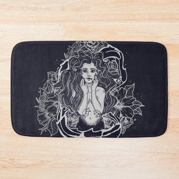 Item preview, Mermaid with flowers designed and sold by Soulcalavera.