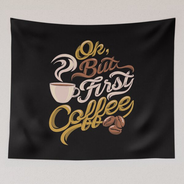 Item preview, Ok but first coffee funny t-shirt designed and sold by coffeeapparel.