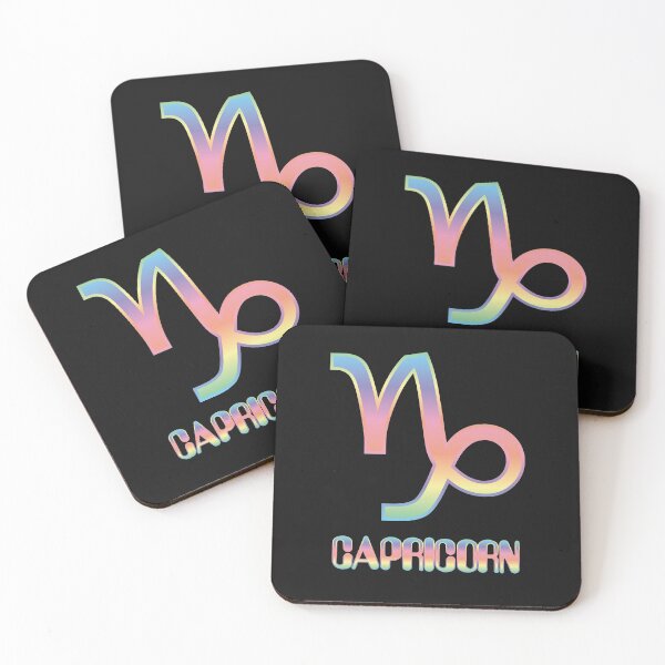 Item preview, Capricorn Zodiac Sign In Retro Pastel Colors (Symbol & Text) Design designed and sold by Bill Shearer.