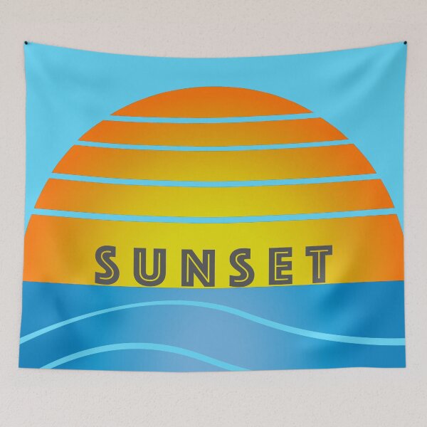 Item preview, Ocean Sunset Blue bkgrd designed and sold by Orchyd.