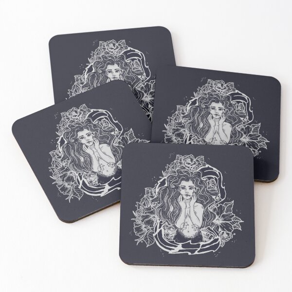 Item preview, Mermaid with flowers designed and sold by Soulcalavera.