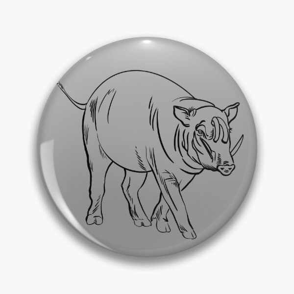 Item preview, babarusa pig zoo animals coloring line art designed and sold by Designwebjae.