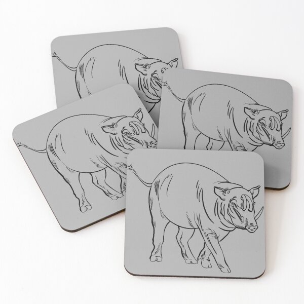 Item preview, babarusa pig zoo animals coloring line art designed and sold by Designwebjae.