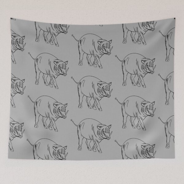 Item preview, babarusa pig zoo animals coloring line art designed and sold by Designwebjae.