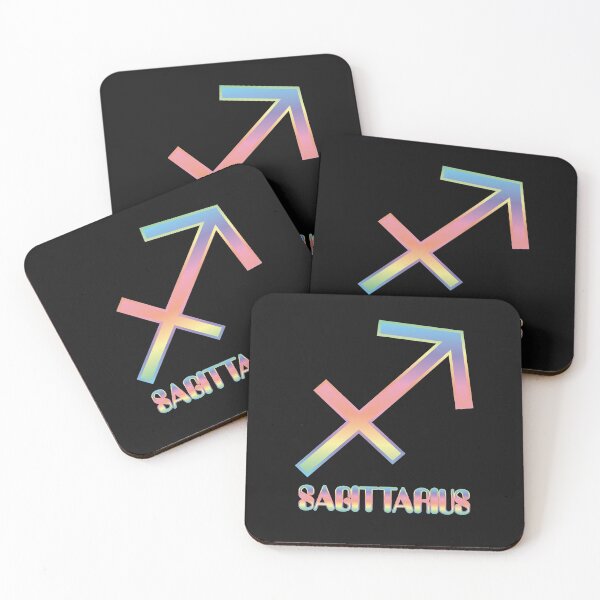 Item preview, Sagittarius Zodiac Sign In A Pastel Spectrum (Symbol & Text) Design designed and sold by Bill Shearer.