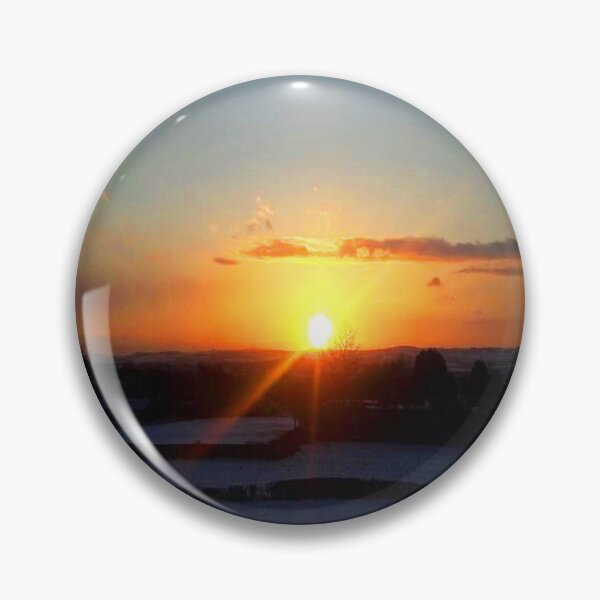Item preview, Sunset Over Snowy Fields Landscape  designed and sold by MysticMagpie.