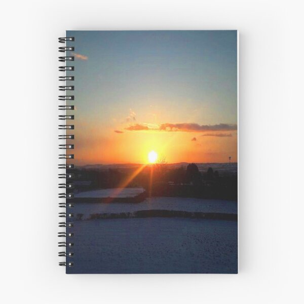 Item preview, Sunset Over Snowy Fields Landscape  designed and sold by MysticMagpie.