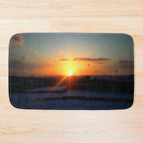 Item preview, Sunset Over Snowy Fields Landscape  designed and sold by MysticMagpie.