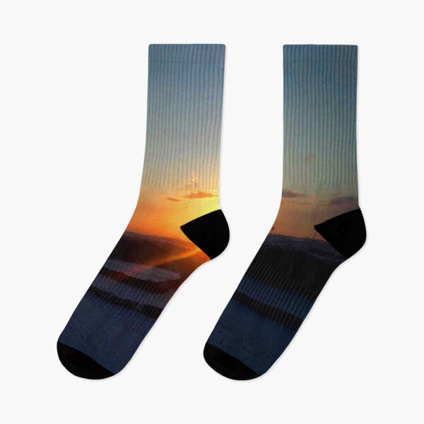 Item preview, Sunset Over Snowy Fields Landscape  designed and sold by MysticMagpie.
