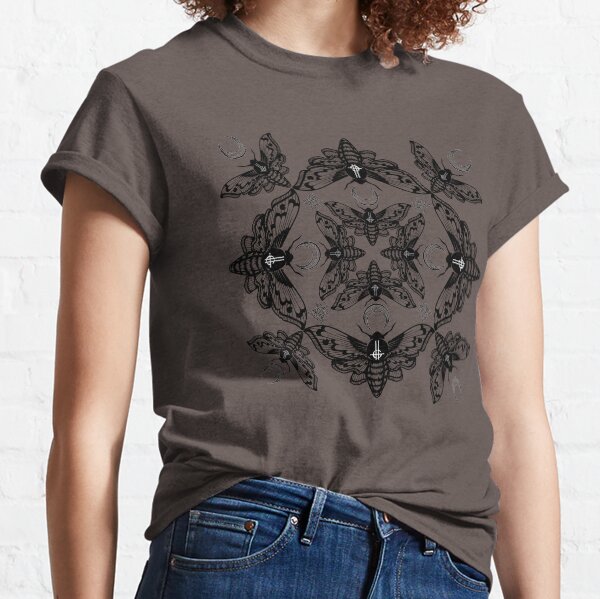 Ghost Cirice Moth Kaleidoscope Classic T-Shirt
