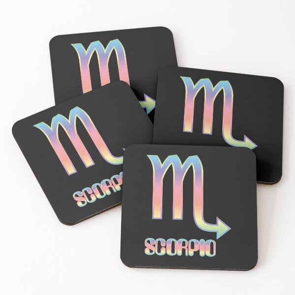 Item preview, Scorpio Zodiac Sign In A Pastel Rainbow Spectrum(Symbol & Text) Design designed and sold by Bill Shearer.