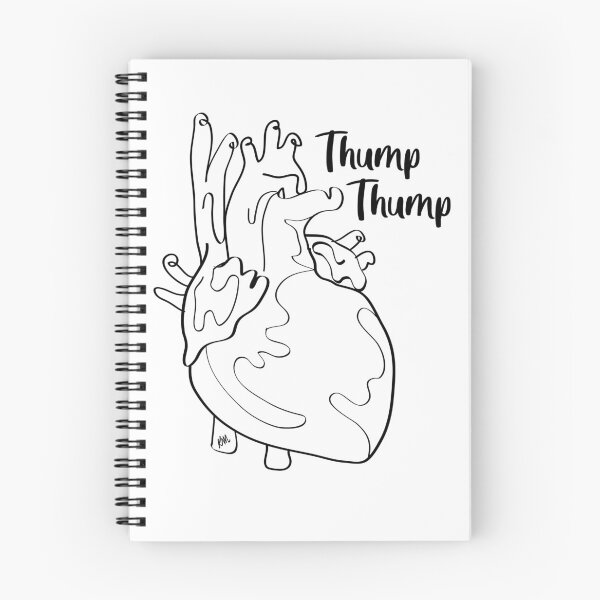 Item preview, Thump Thump Black Lines | Abstract Heart | Fun Anatomy designed and sold by Karli Mogen.