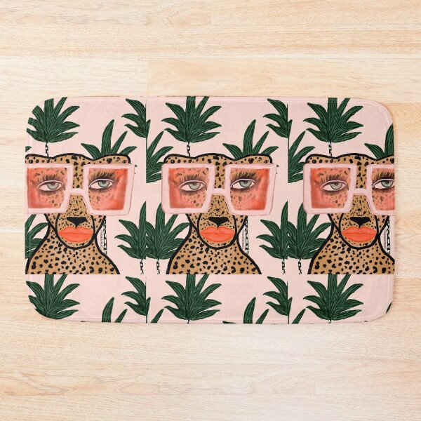 Tropical Glam Cat Bath Mat