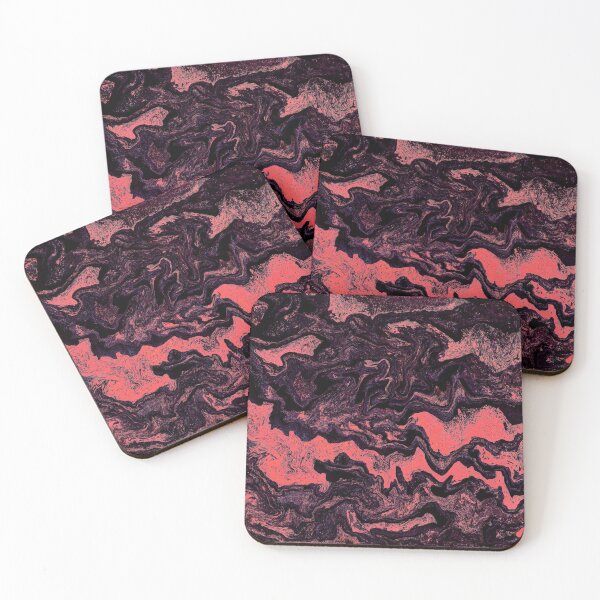 Item preview, Abstract Liquid Patterns Holographic Marble Pink and Black designed and sold by InvestingRoad.