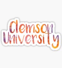 Clemson University Watercolor Typography Sticker