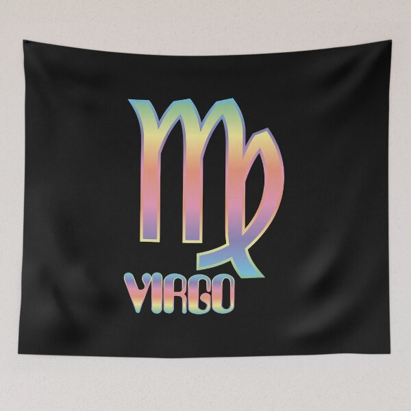 Item preview, Virgo Zodiac Sign In A Pastel Rainbow Spectrum (Symbol & Text) Design designed and sold by Bill Shearer.