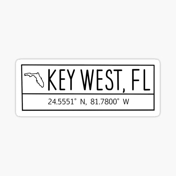 Artikel-Vorschau von Key West Florida Koordinaten, designt und verkauft von Emily Designs.